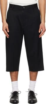 MM6 | Black Virgin Wool Shorts