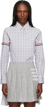 Thom Browne | Gray Classic Long Sleeve Point Collar Shirt