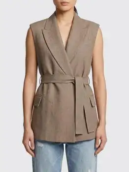 Brunello Cucinelli | Linen Blend Robe Vest Brunello Cucinelli