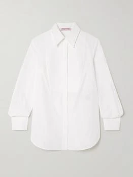 Valentino | Poplin-trimmed Cotton-piqué Shirt  - IT36