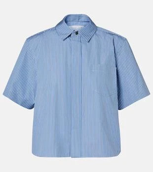 Sacai | Striped cotton poplin shirt