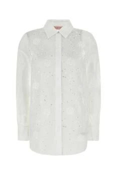 Valentino | Valentino Floral Embroidered Long-Sleeved Shirt