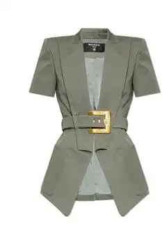 Balmain | Balmain Belted Asymmetric Short-Sleeve Blazer