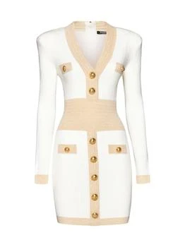 Balmain | Balmain Button Embellished Lurex Dress