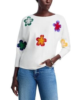 Floral Embroidered Dolman Sleeve Sweater
