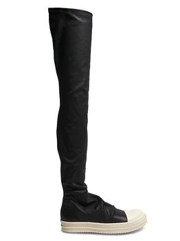 Rick Owens | Leather Over-The-Knee Stocking Boots
