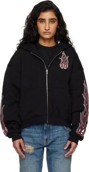 AMIRI | Black Flames Zip Hoodie