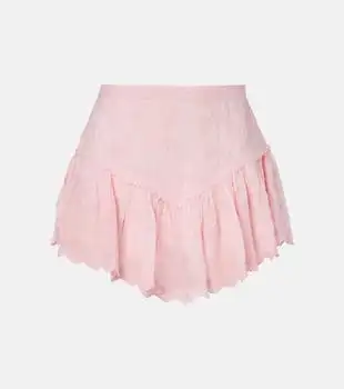Isabel Marant | Embroidered cotton and silk shorts