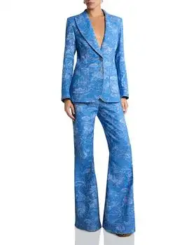 ETRO | Fitted Denim Jacket with Peak Lapel