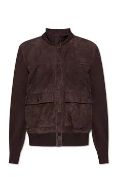 Moncler | Cardigan with a suede front