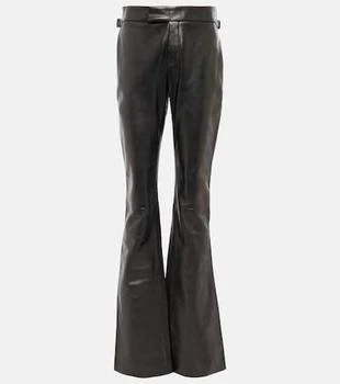 Tom Ford | Mid-rise leather flared pants