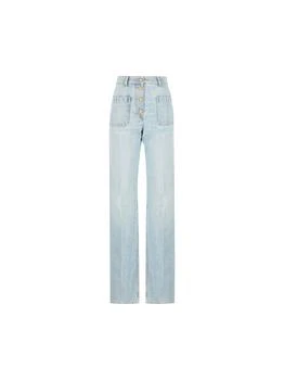 Valentino | Valentino Button Detailed Straight Leg Jeans