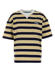 Prada | Prada Striped Crewneck T-Shirt