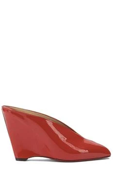 Salvatore Ferragamo | Ferragamo Logo Print Open Toe Pumps