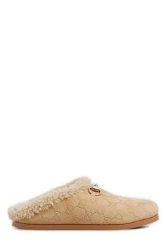 Gucci | Gucci Monogrammed Slip-On Sandals