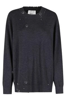 Isabel Marant | Isabel Marant	Ring-Embellished Distressed Jumper