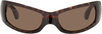 Balenciaga | Brown Havana Extreme Sunglasses