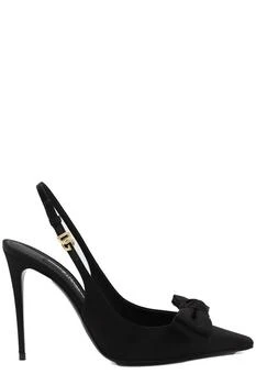 Dolce & Gabbana | Dolce & Gabbana Bow Detailed Satin Slingbacks