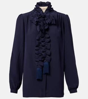 Valentino | Ruffled silk crêpe de chine blouse