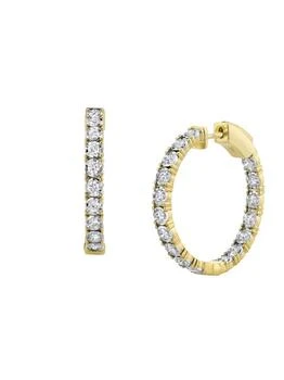Saks Fifth Avenue | 14K Yellow Gold & 1.06 TCW Diamond Hoop Earrings