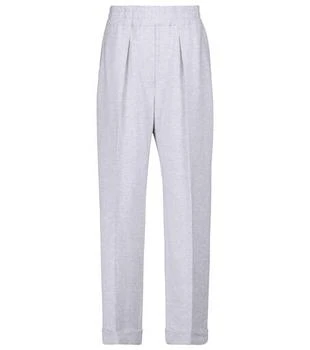 Brunello Cucinelli | High-rise stretch-cotton pants