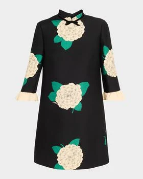 Valentino | Apres Lhiver Macro Ortensia Mini Dress with Bow