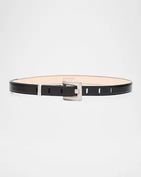 Balmain Anthem Calfskin Leather Belt