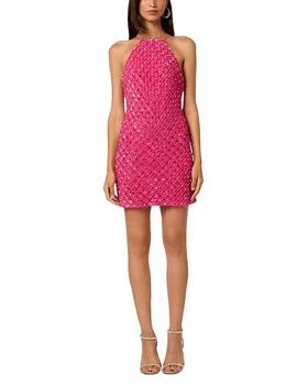 Violet Beaded Mini Dress