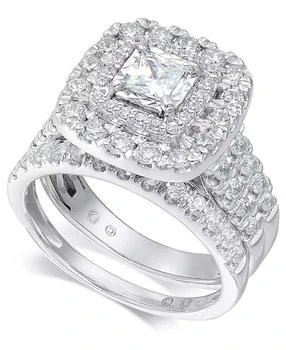 Macy
s | Diamond Princess Halo Bridal Set Ring (1-1/2 ct. t.w.) in 14k White Gold