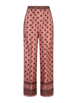 Dolce & Gabbana | Dolce & Gabbana All-Over DG Logo Jacquard Satin Pajama Pants