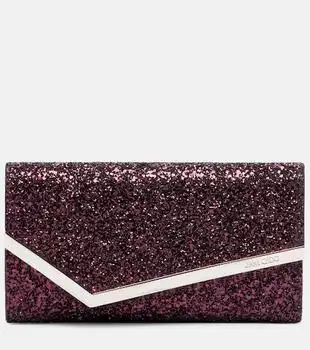 Jimmy Choo | Emmie glitter clutch