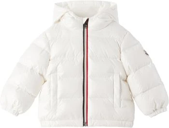 Moncler | Baby White New Aubert Hooded Down Jacket