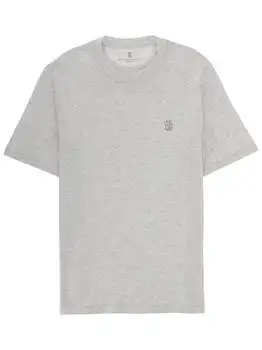 Brunello Cucinelli | Brunello Cucinelli Logo Embroidered Crewneck T-Shirt