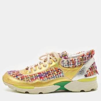 Chanel | Chanel Multicolor Tweed and Leather Low Top Sneakers Size 38
