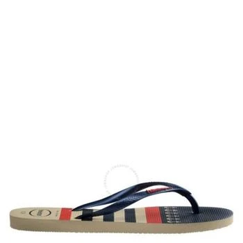Nautical Slim Stripe Flip Flops