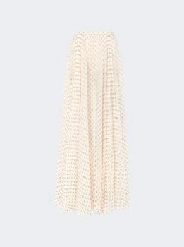 Chloé | Chloé Pleated Long Dot-Jacquard Skirt
