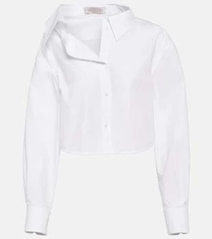 Valentino | Asymmetric cropped cotton shirt