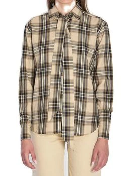 Yves Saint Laurent | Saint Laurent Tie-Detailed Checkered Shirt