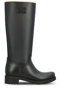 Max Mara | Max Mara Round Toe Block Heel Boots