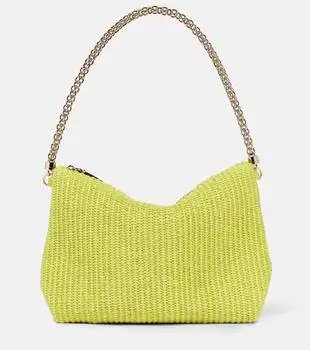 Jimmy Choo | Callie raffia shoulder bag