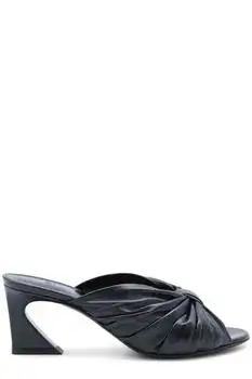 Fendi | Fendi Bow-Detailed Gathered Heeled Sandals