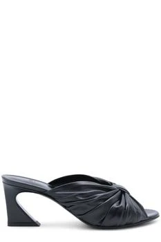 Fendi | Fendi Bow-Detailed Gathered Heeled Sandals