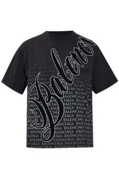 Balenciaga | Balenciaga Logo Embroidered Monogrammed T-Shirt