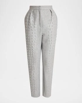 Balmain | Croco Wool-Cotton Tapered Trousers