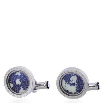MontBlanc Montblanc 1858 Geosphere Stainless Steel Cufflinks