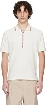 Thom Browne | Off-White Cotton Waffle Rib Cuff Polo