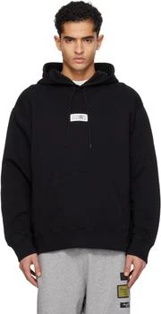 MM6 | Black Logo Patch Hoodie