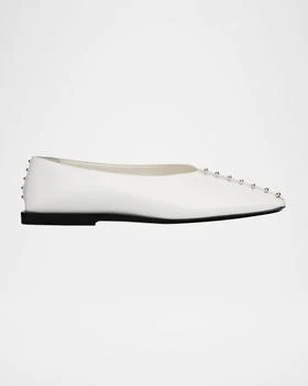 Jil Sander | Studded Leather Ballerina Flats