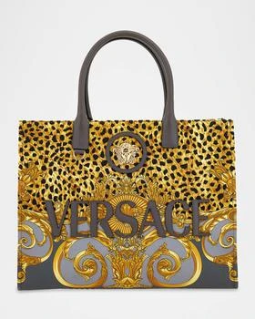 Versace | Medusa Mixed-Print Canvas Tote Bag