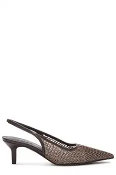 Brunello Cucinelli | Brunello Cucinelli Precious Net Embroidery City Pumps
